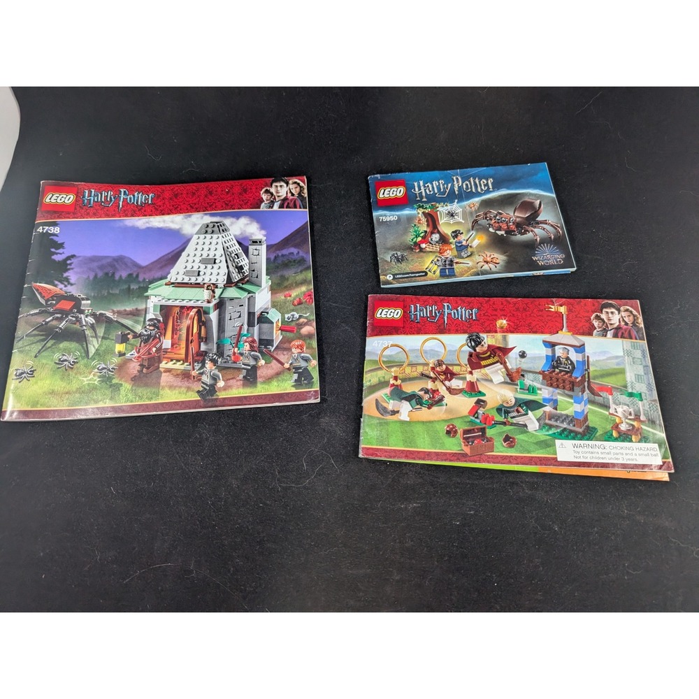 Lego Harry Potter Instruction Manual‎ Lot 4738 4737 75950 Hagrid Hut Quidditch